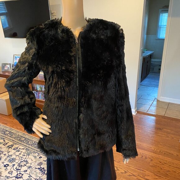 Clover Canyon Reversible Chandelier Faux Fur Jacket Size S STUNNING! - Picture 2 of 9